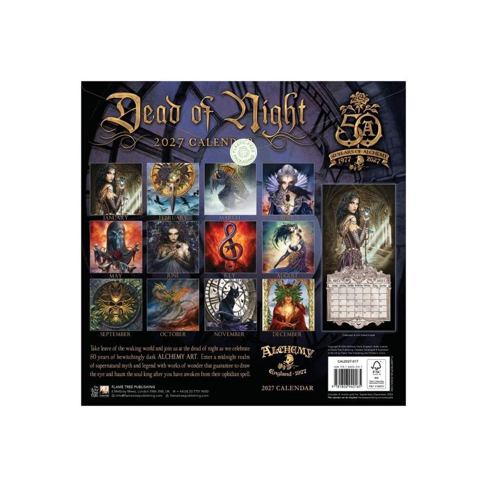 Alchemy - Dead Of The Night' Full Colour 2027 Calendar - Multicolours